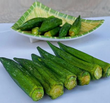 Beli Sayuran Kering Segar dan Alami Makanan Ringan Organik Okra Goreng Vakum Suhu Rendah online manufacture