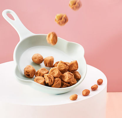 BBQ Powder Plum Shaped Salted Fried Peanuts Rarioli Coated Peanuts