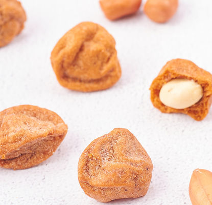 BBQ Powder Plum Shaped Salted Fried Peanuts Rarioli Coated Peanuts