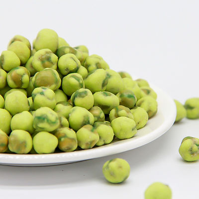 Mustard Flavor Green Pea Snack Salty Taste Wasabi Coated Peas
