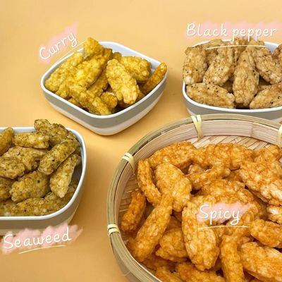 購入 シャキッとした海藻カレーの唐辛子の黒胡椒の味の米のクラッカーの軽食は揚がった online manufacture