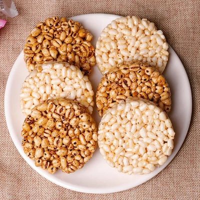 Sweet Crispy Senbei Rice Crackers Delicious Grain Snack