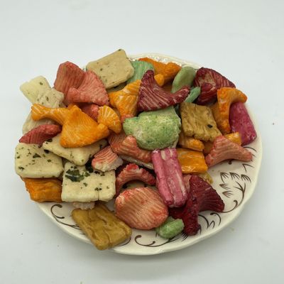 Baked Fried Rice Crackers 7.5KG Bulk Pack Salty Crunchy Mulitiple Shape Grain Snacks