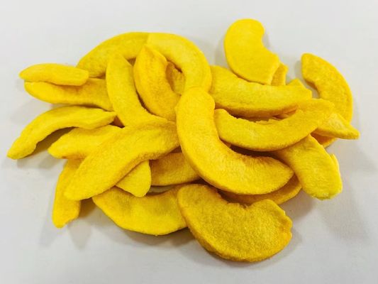 Healthy Freeze - Dried Yellow Peach Slices Retaining Fresh Flavor And Nutrients