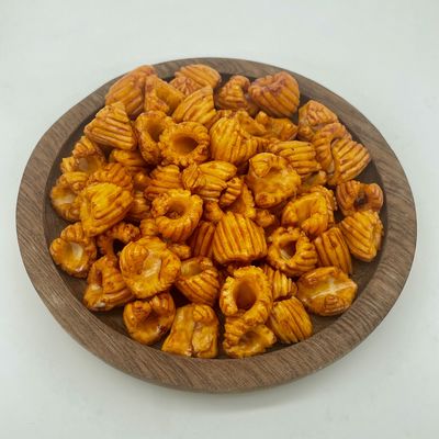 Bold Crispy Rice Crackers Spicy Flavor Textured Design Snack Ready