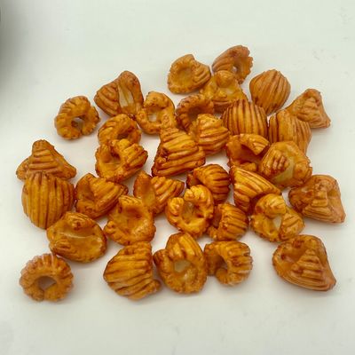 Bold Crispy Rice Crackers Spicy Flavor Textured Design Snack Ready