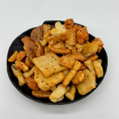 Puffed Rice Crackers In Salty Flavor Light Crunchy And Family-Friendly Snack