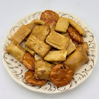 Golden Brown Mixed Rice Crackers | Japanese Style Crunchy Snack
