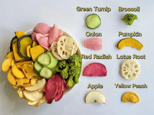 La vente chaude a séché des légumes nettoient à l'aspirateur des prix de gros déshydratés naturels Fried Broccoli Chips de brocoli
