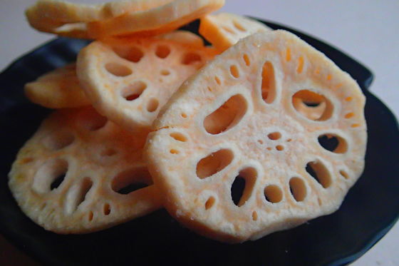 Lotus root chips healthy snack dried fruit dehydrated vegetables