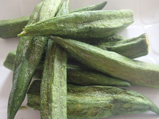 LOW TEMPERATURE VACUUM FRIED GREEN VEGETABLE CRISP DELICIOUS SNACKS DRIED OKRA