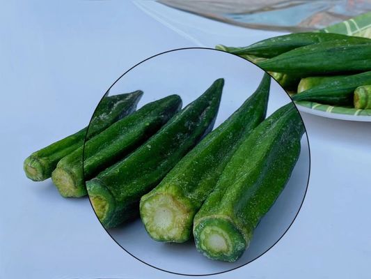 Low Salt Vacuum Fried Okra Semi Soft Crispy Roast Vegetables