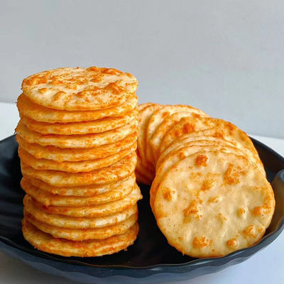 Diameter 4.5cm Rice Cracker Snacks Tomato Flavor Japanese Rice Biscuits