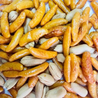 Caramel Color Japanese Rice Crackers Cooking Wine Peanut Rice Crackers