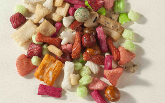 Colorful Mixed Rice Cracker Snacks