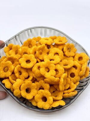 Light Golden Crispy Ring Snacks | Non-Greasy Crunchy Puff Snack