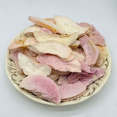 Dobra cena HALAL Certyfikowane suszone w zamrażalniach płatki brzoskwiniowe chrupiące FD Brzoskwiniowe owoce luzem 10kg Karton dla dystrybutorów żywności w Internecie