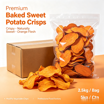 Bon prix Crisps de pommes de terre sucrées non frites cuites au four avec une variété de viande orange de qualité supérieure et douceur naturelle sans sucre ajouté en ligne